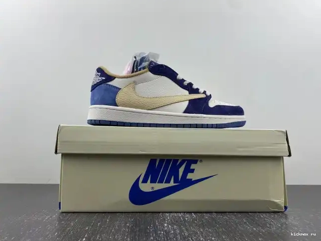 Rep MAX SCOTT X JORDAN 1 CUSTOM AIR TRAVIS DM7866-808 0605